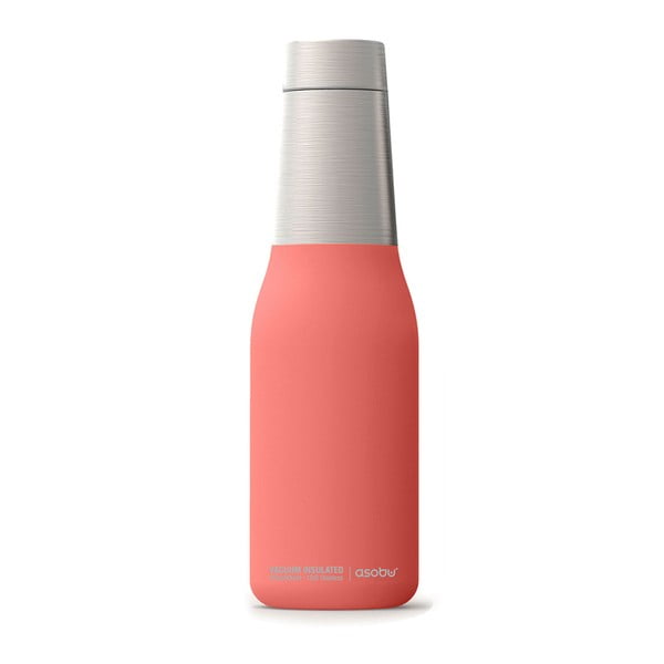 Różowa butelka termiczna Asobu Oasis, 590 ml