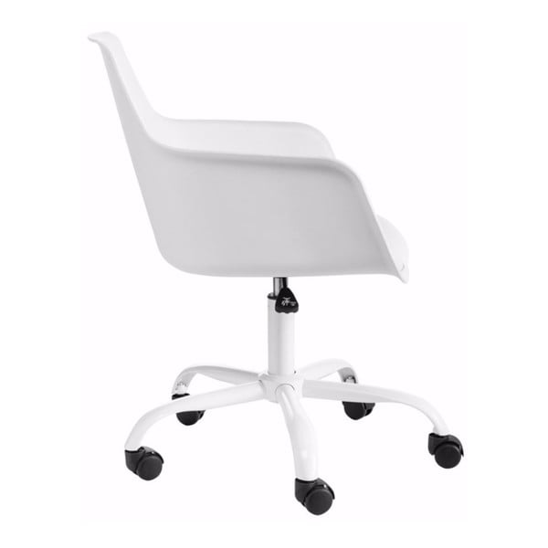 Biały regulowany fotel biurowy Støraa Leslie-image-3