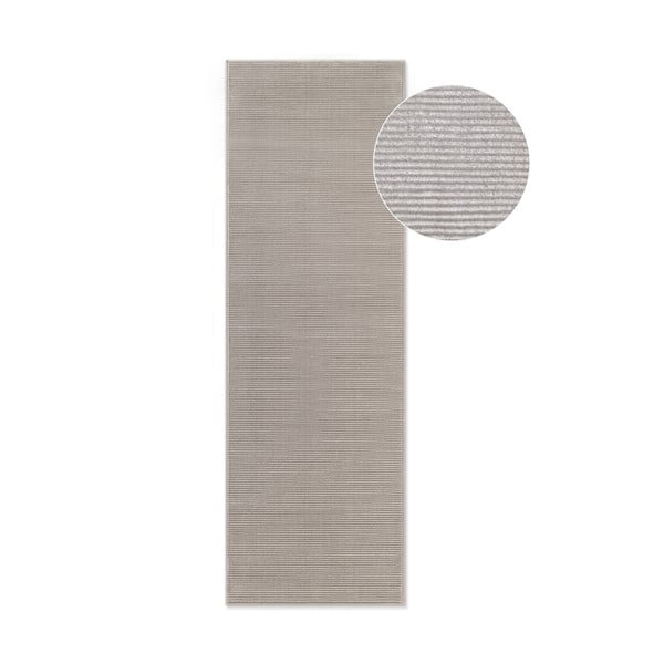 Szaro-kremowy chodnik 80x240 cm Perles Dolomite – Elle Decoration