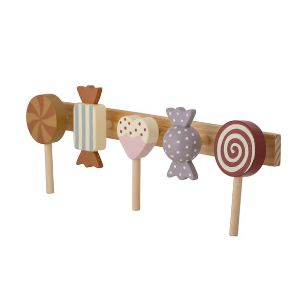 Dziecięcy wieszak ścienny z drewna sosnowego Rudy − Bloomingville Mini-image-3