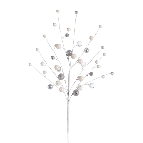 Dekoracja ze srebrnymi perłami Unimasa, 28 cm