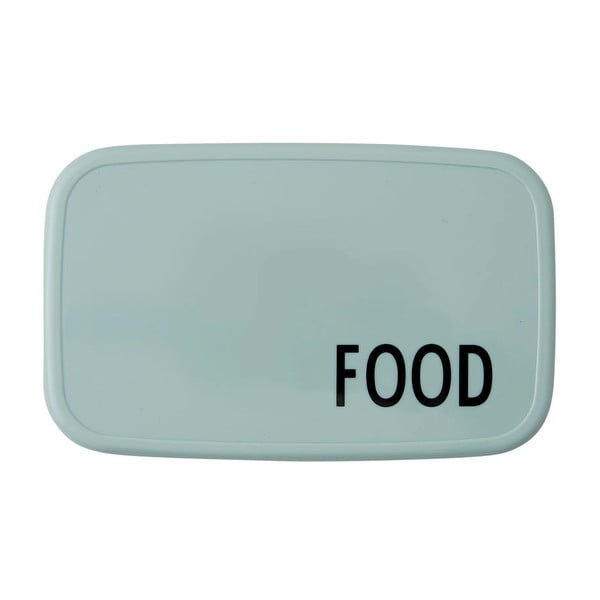 Jasnozielony pojemnik na obiad Design Letters FOOD, 18x11 cm
