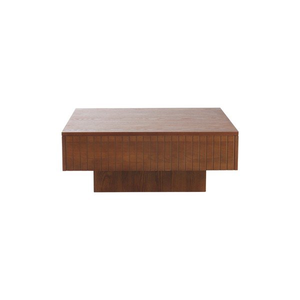 Ciemnobrązowy stolik z płyty MDF 90x90 cm Furuvik – Jotex