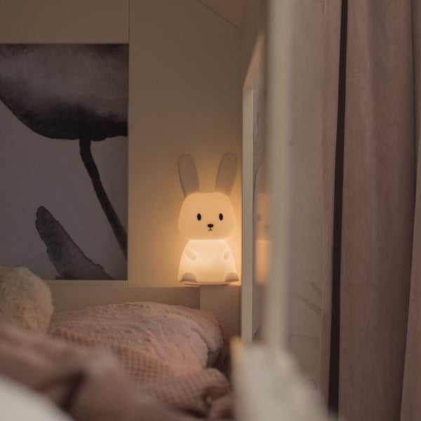 Biała lampka nocna LED dla dzieci Bunny – Star Trading-image-1