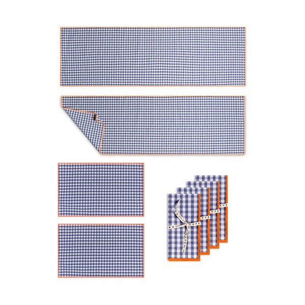 Zestaw bieżnika, mat stołowych i serwetek 8 szt. Vichy – Really Nice Things