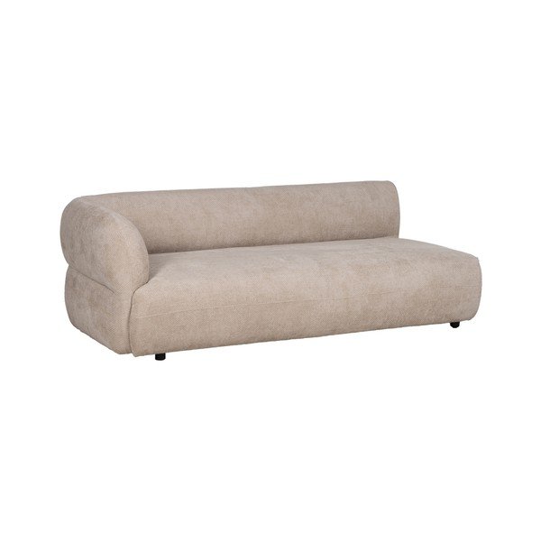 Beżowa sofa  z tkaniny szenilowej lewostronna 199 cm Minimal – Ixia-image-2