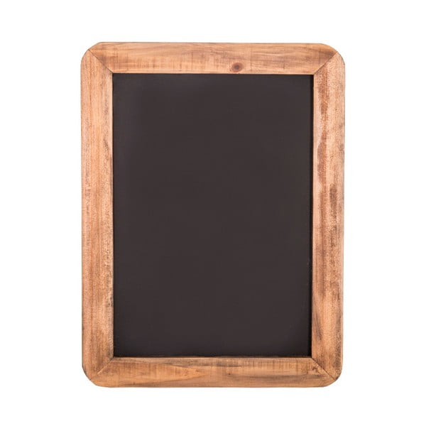 Czarna tablica łupkowa w drewnianej ramie Antic Line, 28x20,5 cm