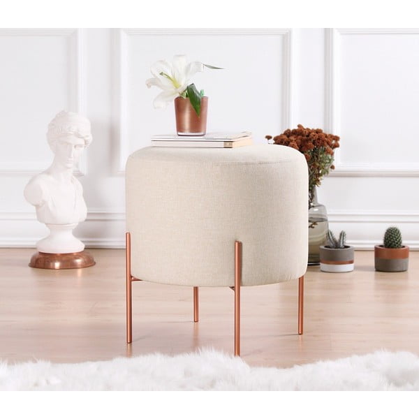 Kremowy puf Copper – Artie-image-1