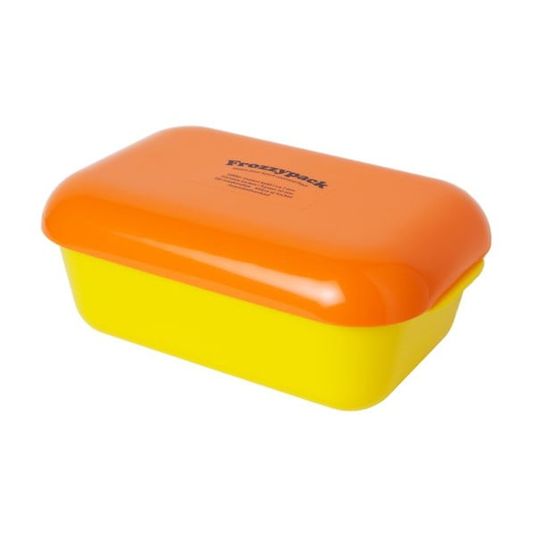Pojemnik z wkładem chłodzącym Frozzypack Summer Edition, yellow/orange