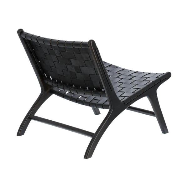 Czarny fotel z plecionką Calixta − Kave Home-image-3