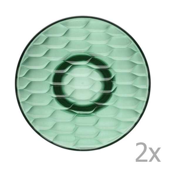 Zestaw 2 zielonych przezroczystych okrągłych wieszaków Kartell Jellies, Ø 19 cm
