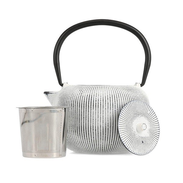 Czarno-biały żeliwny dzbanek do herbaty 700 ml Sencha – S|P Collection-image-2