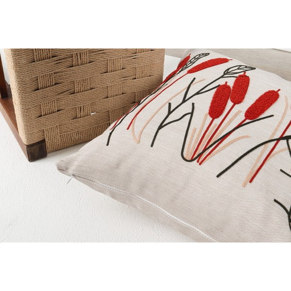 Lniana poduszka dekoracyjna 43x43 cm Straw – Mioli Decor-image-3