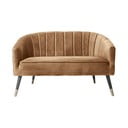 Brązowa aksamitna sofa Leitmotiv Royal
