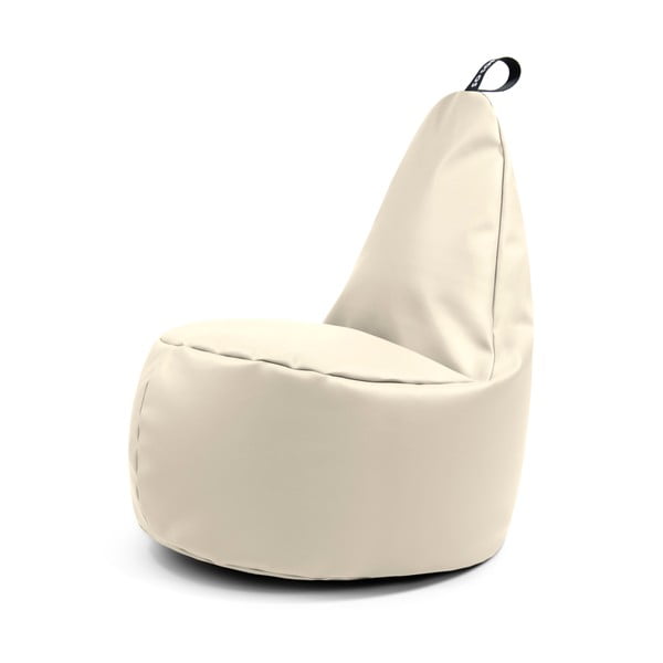 Beżowy worek do siedzenia z imitacji skóry Lull XL – So Soft?