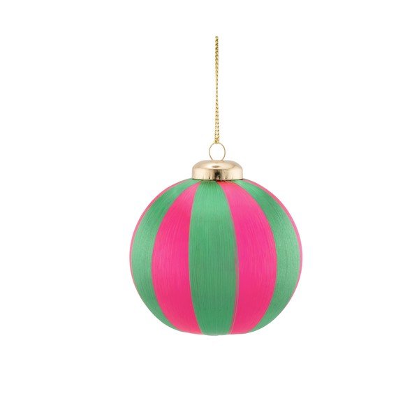Tekstylne bombki zestaw 6 szt. 23,5 cm Yarn Stripe – Sass & Belle-image-1
