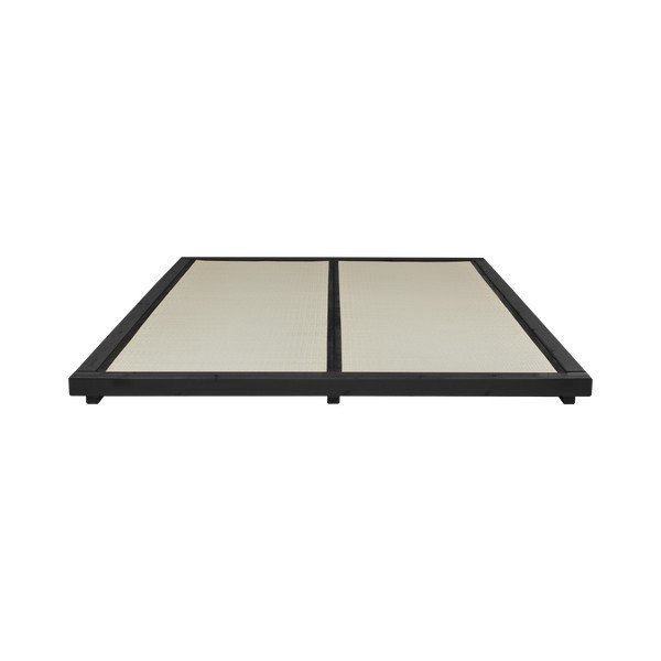 Łóżko dwuosobowe z drewna sosnowego z materacem a tatami Karup Design Dock Double Latex Black/Black, 160x200cm-image-4