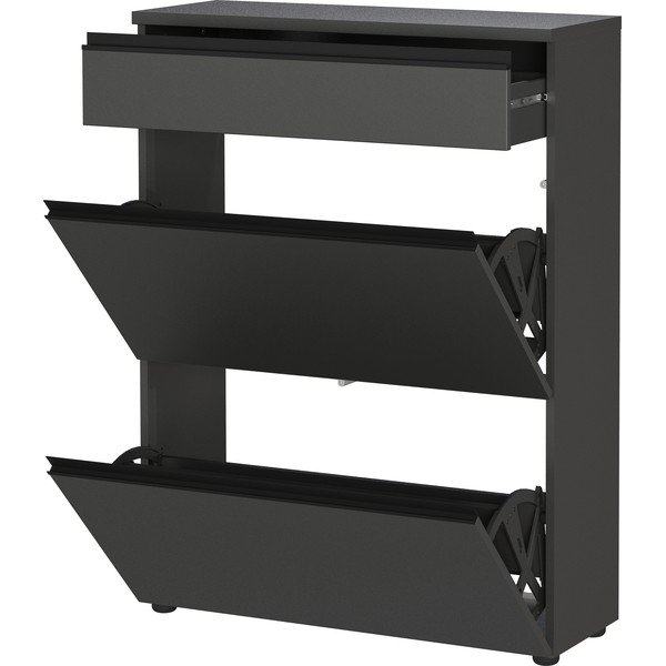 Antracytowa szafka na buty 80x107x29 cm Baldone – Germania-image-2