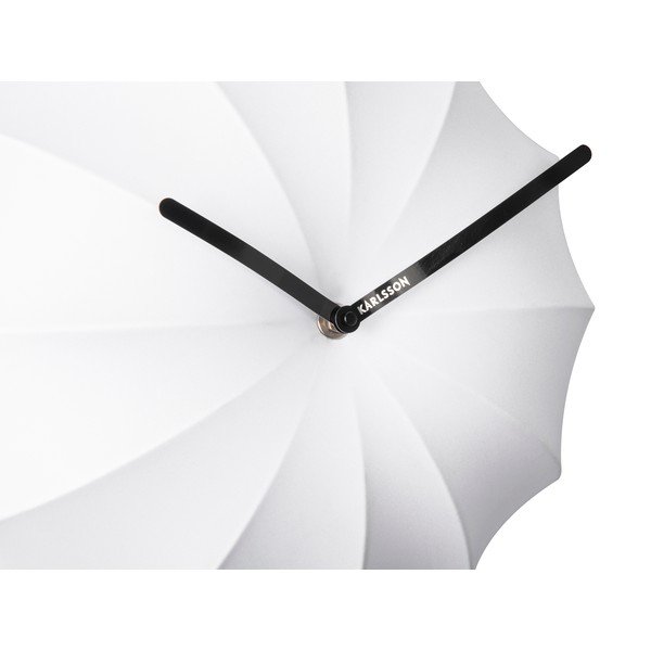Biały zegar ścienny Karlsson Stretch, ø 40 cm-image-2