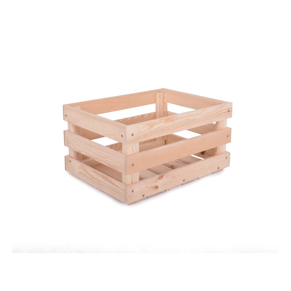 Drewniany pojemnik w naturalnym kolorze 42x29x22 cm Apple Box – Rojaplast