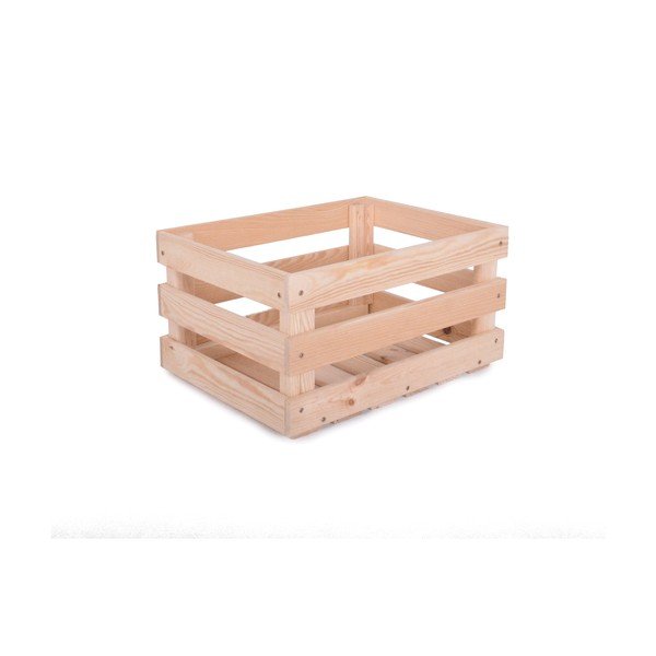 Drewniany pojemnik w naturalnym kolorze 42x29x22 cm Apple Box – Rojaplast