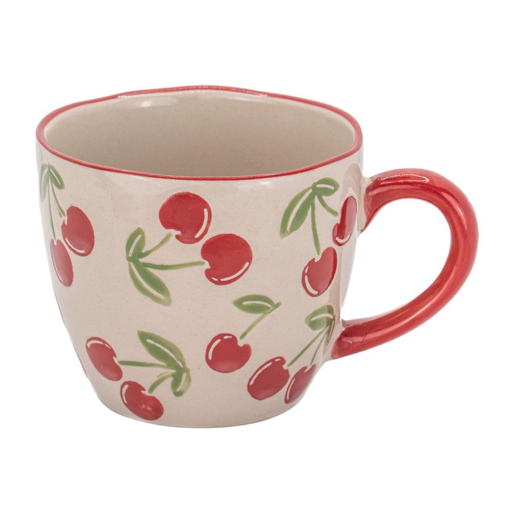 Beżowy kubek ceramiczny 250 ml Cherries – Sass & Belle