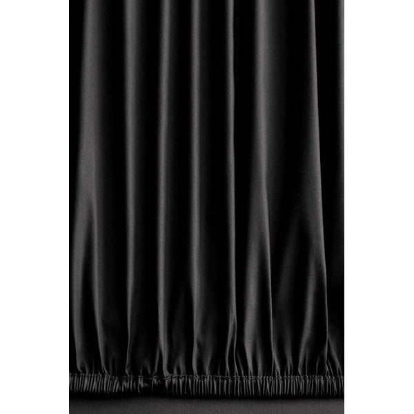 Czarna pościel dwuosobowa z bawełny renforcé z prześcieradłem/4-częściowa 200x220 cm Damask – Mila Home-image-1