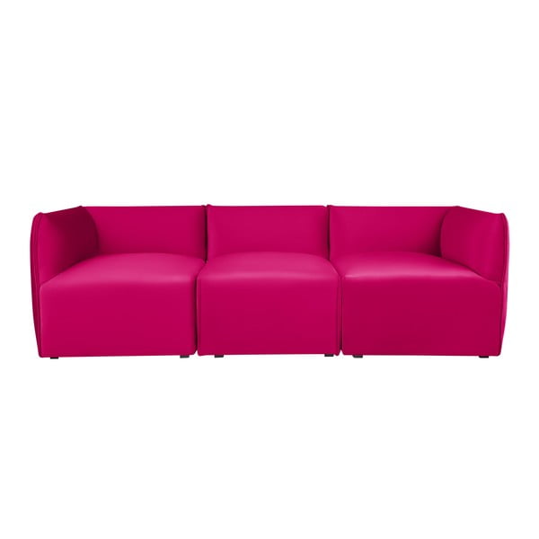 Różowa modułowa sofa 3-osobowa Norrsken Ebbe