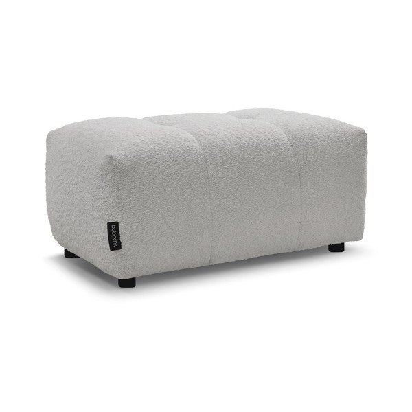 Jasnoszary podnóżek z materiału bouclé Roxelane – Bobochic Paris-image-3