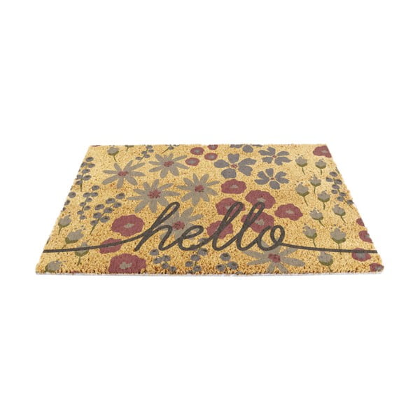 Wycieraczka z włókna kokosowego 40x60 cm Hello Scribbly Floral – Artsy Doormats