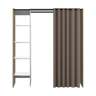 Biało-brązowa szafa w dekorze dębu 160x182 cm Tom – TemaHome 