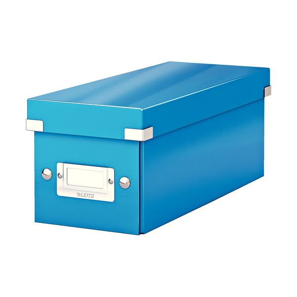 Niebieski kartonowy pojemnik z pokrywką 14x35x14 cm Click&Store – Leitz