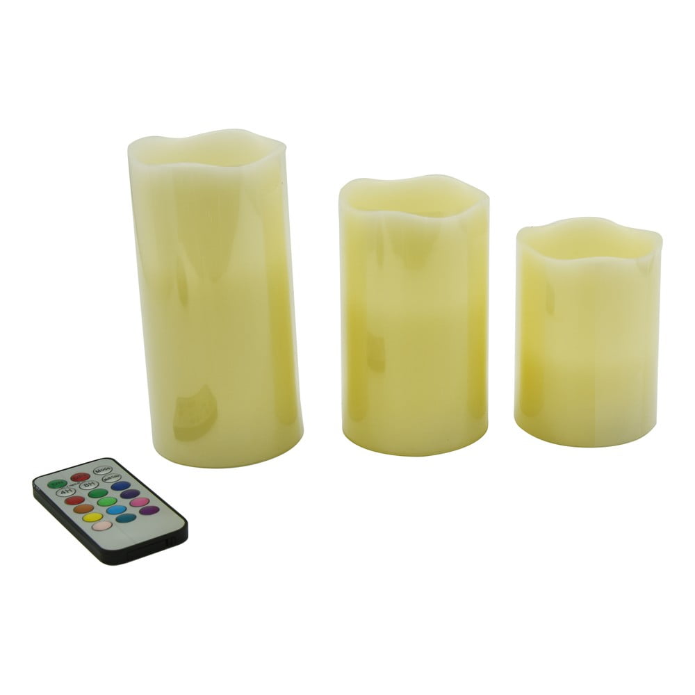 Świeczki LED zestaw 3 szt. (wysokość 10 cm) – Hilight (zdjęcie 11)