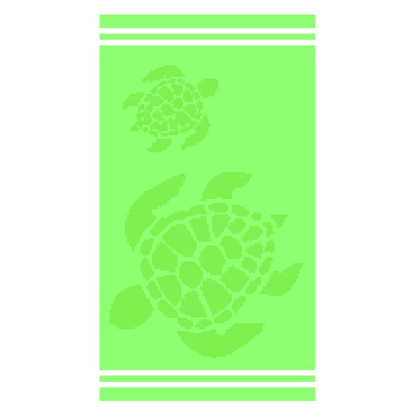 Zielony bawełniany ręcznik plażowy 70x140 cm Turtle – B.E.S.
