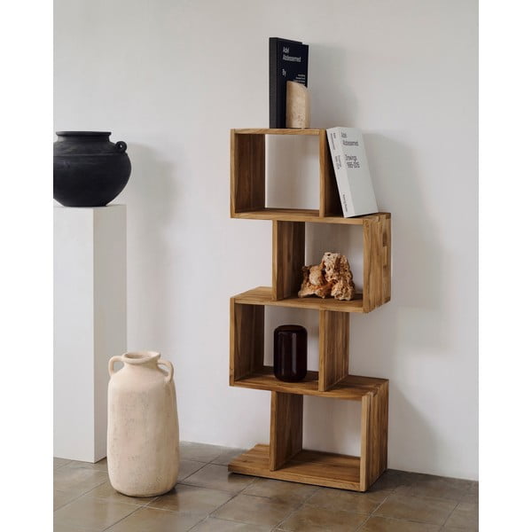 Regał z litego drewna tekowego w naturalnym kolorze 55x132x30 cm Aroba – Kave Home-image-1