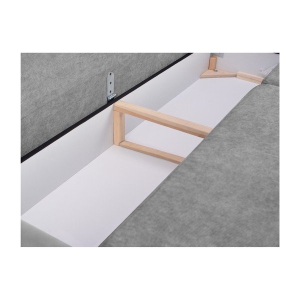 Szara 3-osobowa sofa rozkładana ze schowkiem Cosmopolitan design Amsterdam, 231x98x95 cm-image-4