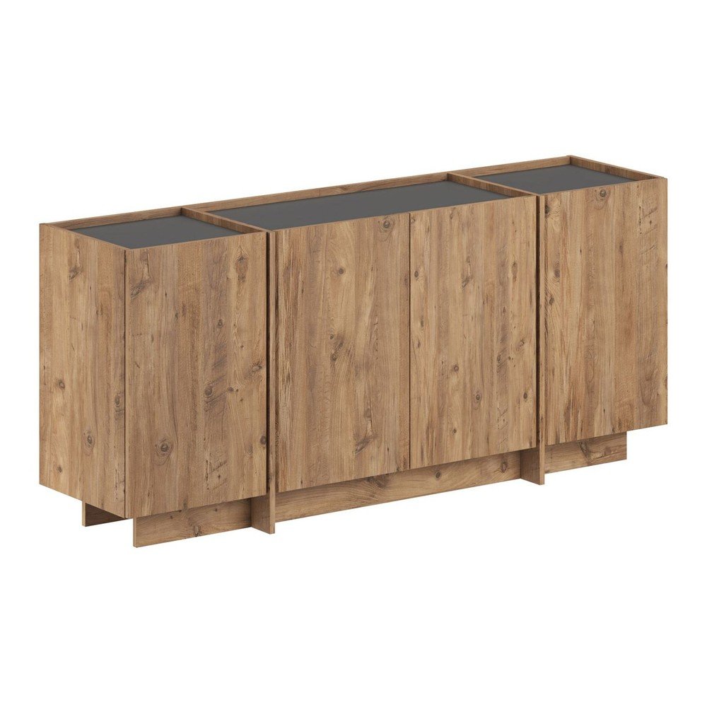 Komoda w dekorze sosny z otworem na kable w naturalnym kolorze 180x80x45 cm Dorma – Kalune Design