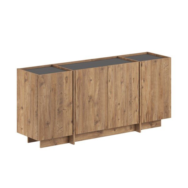 Komoda w dekorze sosny z otworem na kable w naturalnym kolorze 180x80x45 cm Dorma – Kalune Design