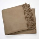 Brązowy pled z domieszką bawełny Euromant Basics, 140x180 cm