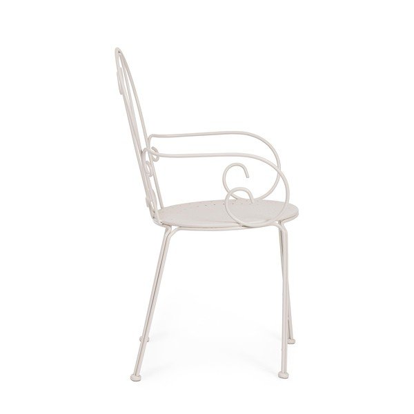 Beżowe metalowe krzesło ogrodowe Etienne – Bizzotto-image-3