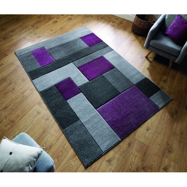 Szaro-fioletowy dywan Flair Rugs Cosmos, 80x150 cm-image-1