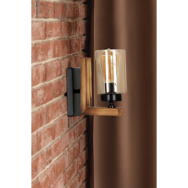Czarno-naturalny kinkiet Linda – Opviq lights-image-1