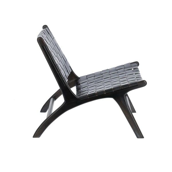 Czarny fotel z plecionką Calixta − Kave Home-image-2