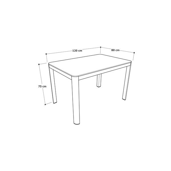 Szary stół ogrodowy z aluminium Ezeis Mistral, dł. 120 cm-image-3