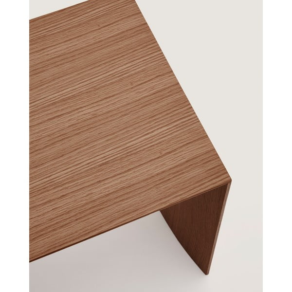 Stolik w dekorze orzecha w ciemnym naturalnym kolorze 45x90 cm Litto – Kave Home-image-3