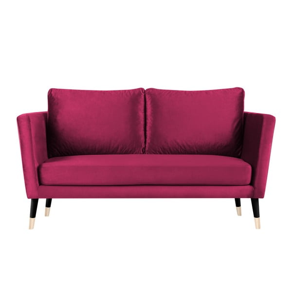 Różowa sofa 3-osobowa z czarnymi nogami Paolo Bellutti Julia