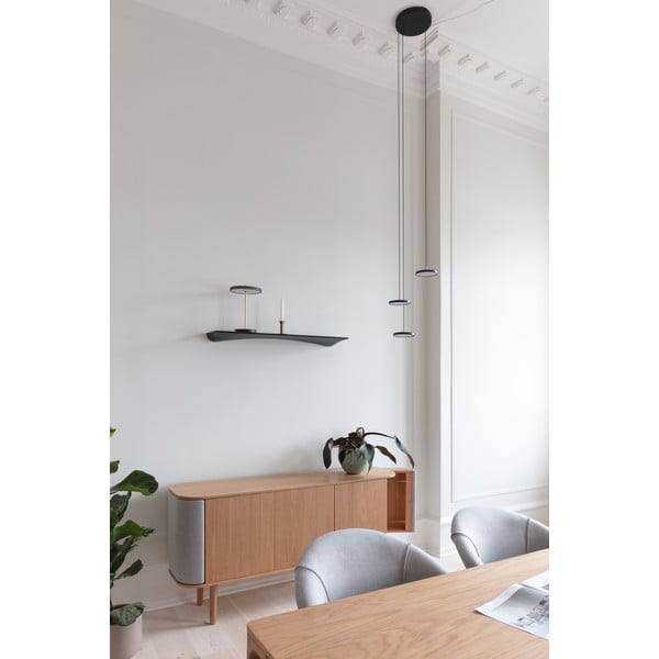 Czarna lampa wisząca LED z metalowym kloszem ø 15 cm Asteria Micro – UMAGE-image-1