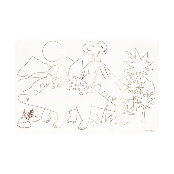 Papierowe maty stołowe zestaw 8 szt. 28x42.5 cm Dinosaurs – Meri Meri-image-1
