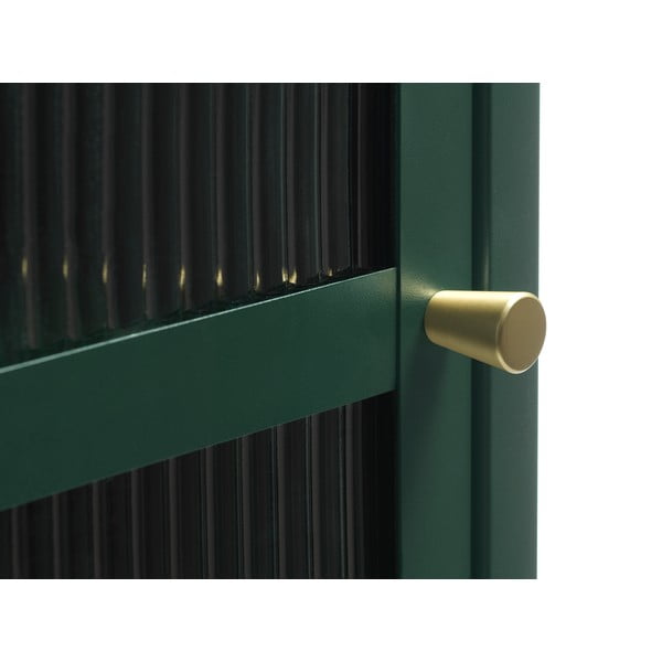 Zielona metalowa witryna Unique Furniture Bronco, wys. 160 cm-image-4