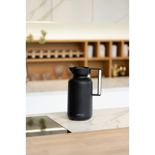 Termos w kolorze matowej czerni 1 l Lungo – Vialli Design-image-1